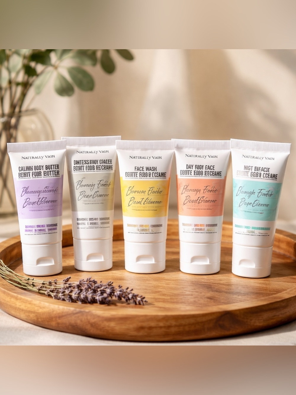 Naturally Vain Bath & Body Cream 5 Piece Travel Set